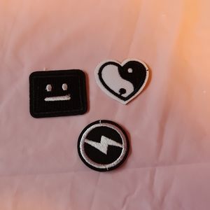 Embroidered Iron on Patches set of 3 NWOT unbranded